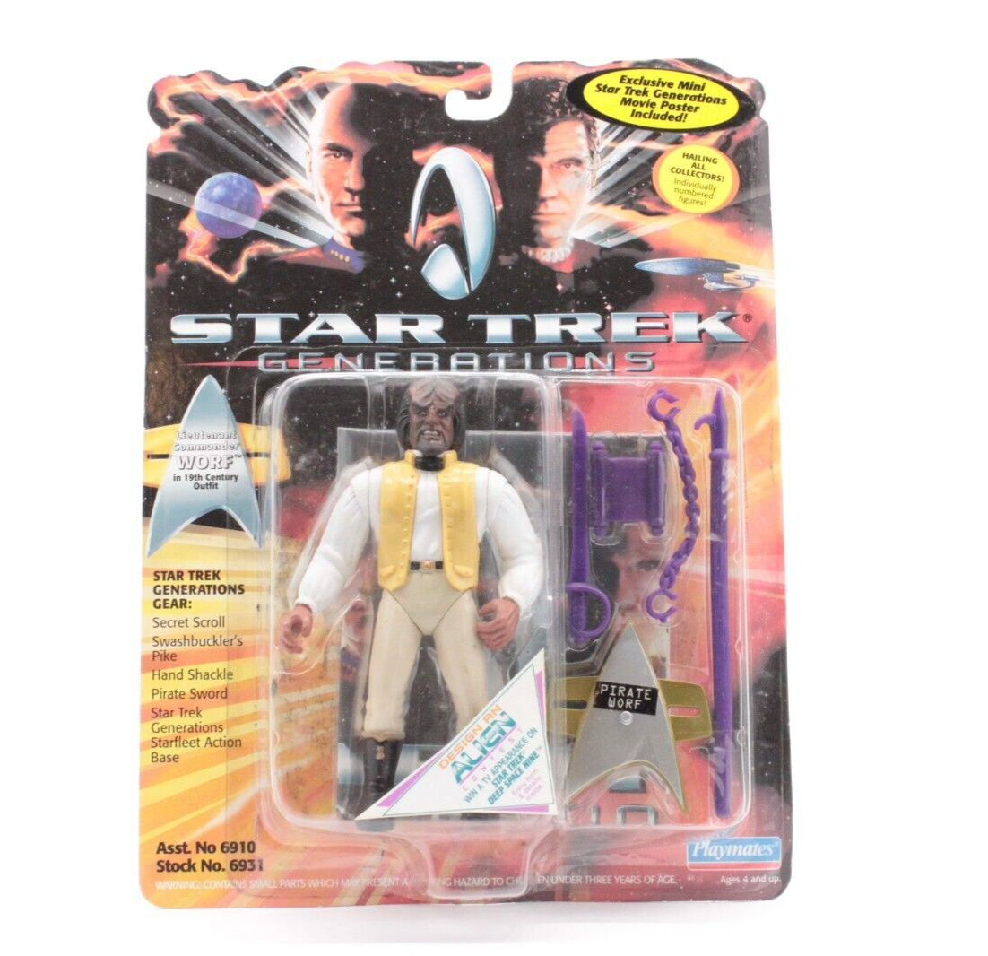 Star Trek Generations Worf 19th Century Clothes Action Figure 1994