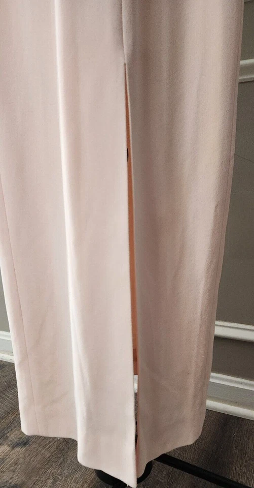 Vestido vaquero Liz Claiborne 1993 rosa claro bordado corpiño hasta el tobillo talla 8 Foto 3 de 4