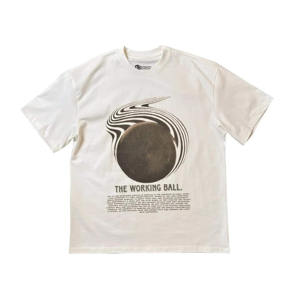 NWOT DYNASTY BOWLING Men's Heavy Thick Designer High Quality Graphic T-shirt L - Image 3 of 4