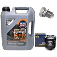 MotoröL Set 5W-30 5 Liter + ÖLfilter + Schraube FüR Audi A1 A3 Seat Toledo 1.4