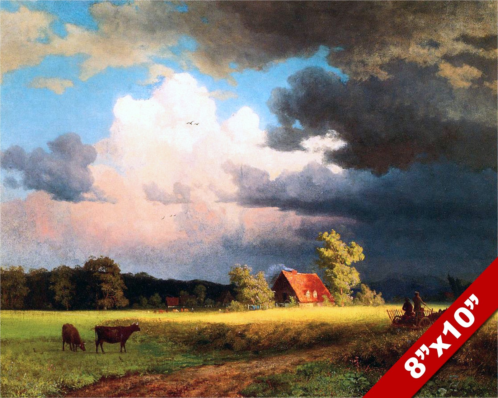 THE BAVARIAN FARM GERMANY GERMAN LANDSCAPE OIL PAINTING ART PRINT REAL