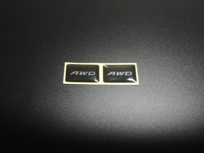 2X AWD ALL WHEEL DRIVE 3D STICKER / DECAL SET - CAR LOGO BADGE EMBLEM ...