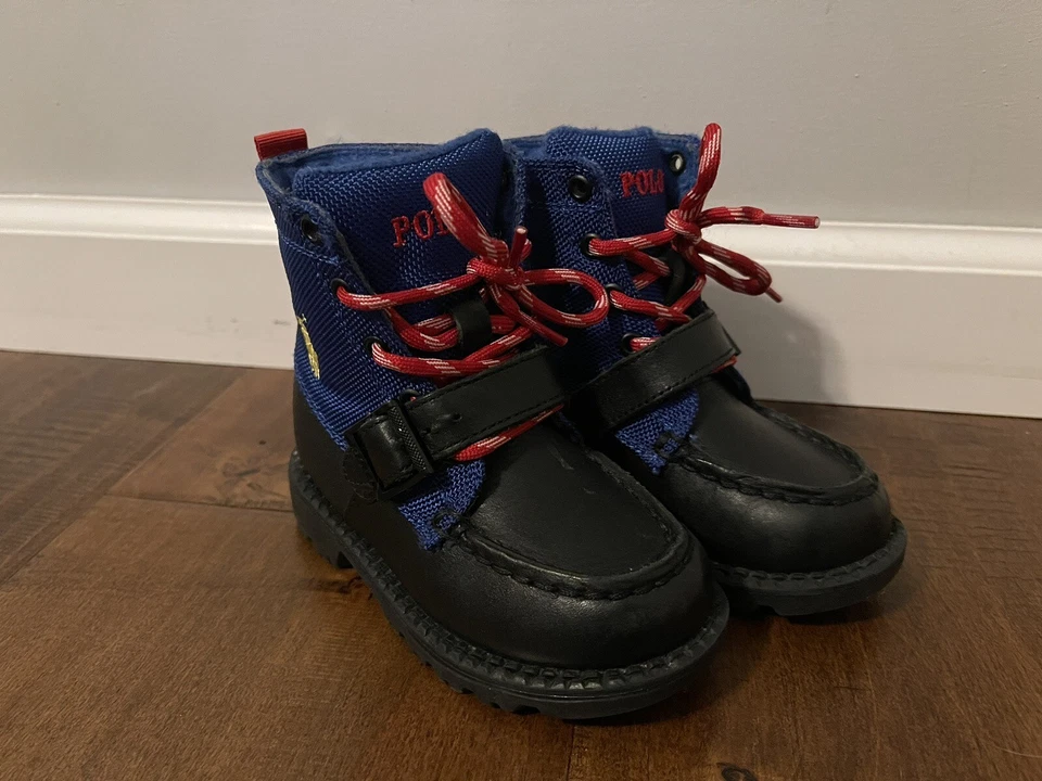 Botas Polo Ralph Lauren mx01-0818-Leon Ranger Hi II Azul Negro - Jóvenes Niños 7 Foto 2 de 4
