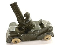 Vintage 1930s Barclay Manoil WW1 Anti-Aircraft Gun Truck Vehicle Toy Soldier USA