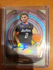 2022-23 Bowman Inception Univ Zion Cruz Auto DePaul Blue Demons 1st Rookie RC Sp