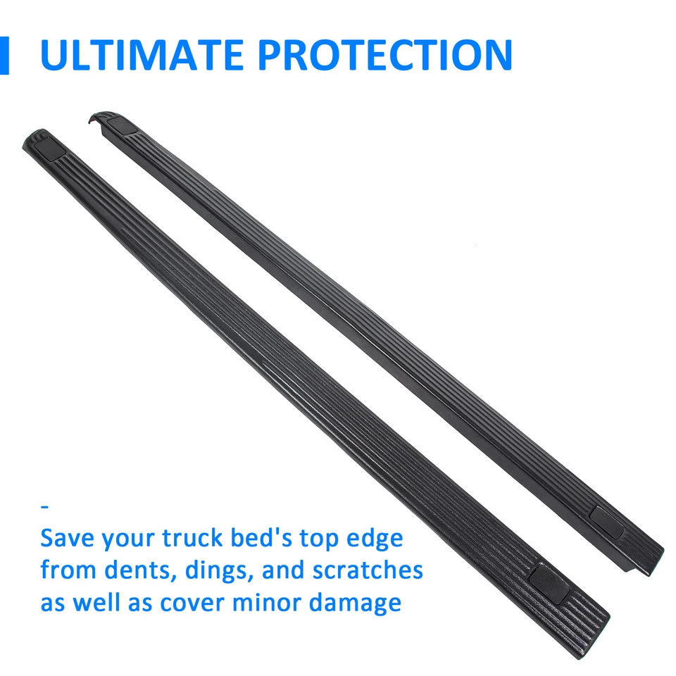 For Ford F250 F350 Super Duty 6 3/4' Bed Side Rail Top Molding Covers Right Left Foto 4 de 4