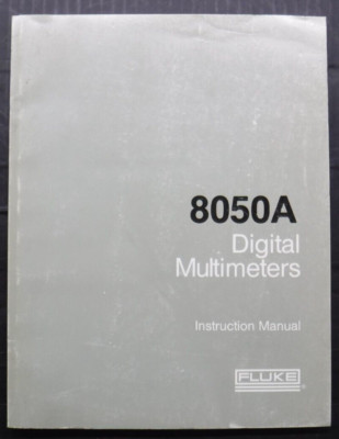Fluke 8050A Digital Multimeters Instruction Manual