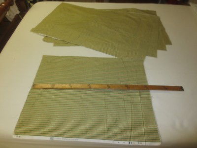 2327 D. Mumm STRIPE Cotton QUILTING FABRIC-42''x 3/4 Yd. + (4 pcs) 21''x 1 Yd. ea 