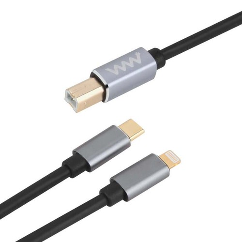 USB 2.0 Type B to Type C + 8Pin Midi Electronic Music Instrument Audio OTG Cable - 第 2/7 張圖片