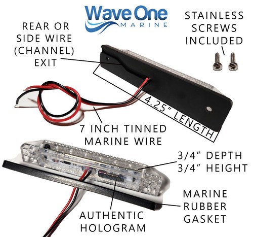 Casa rodante Wave One Marine | LED RGBW 4" montaje en superficie barco cortesía luz de cubierta IP67 - Imagen 4 de 6