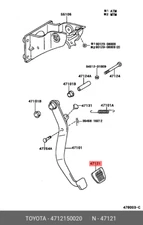 Genuine OE brake pedal pad, 4712150020 for Toyota 47121-50020