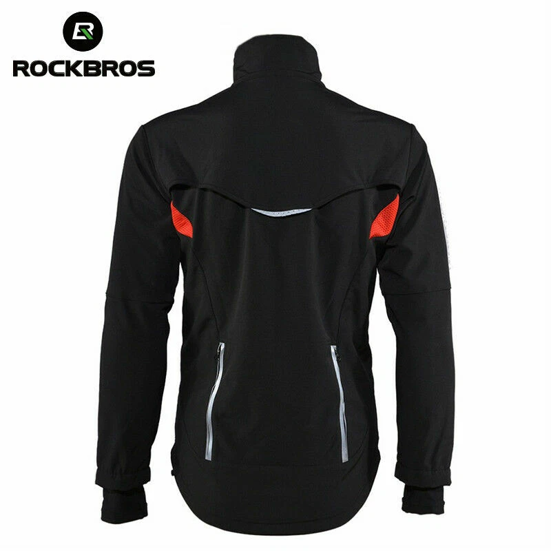 Winter Men's Jacket Cycling Thermal Fleece Windproof Coat Softshell Super Warm - Image 3 of 4