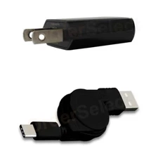 USB Type C Retract Cable+Wall Charger Mini for Samsung Galaxy S22/S22+/S22 Ultra