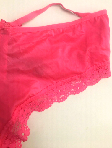Panty Victoria's Secret Capri Rosa Descarado Talla XS Tirantes Recortes Espalda Sólida Nuevo con Etiquetas - Imagen 9 de 12