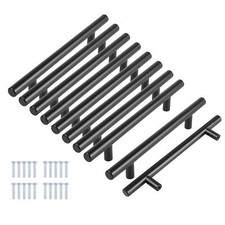 8'' Cabinet Pulls Matte Black Stainless Steel Kitchen Cabinet Handles Drawer ...