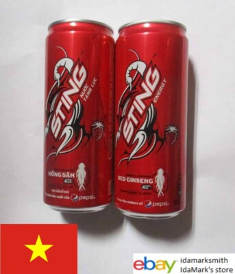 Empty STING ENERGY can RED GINSENG 2022 VIETNAM 320ml Pepsi Collect Rare Red VN