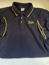 ucla  mens  blue polo shirt size 2xl blue campus drive ncaa football basketball