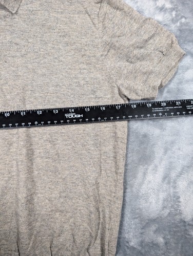 Camisa Polo Buck Mason Tejida Avalon Gris Jaspeado Claro Beige Algodón Para Hombres Talla Xs - Imagen 3 de 8