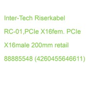 Inter-Tech Riserkabel Rc-01,Pcie X16Fem. Pcie X16Male 200Mm Retail 88885548 (426