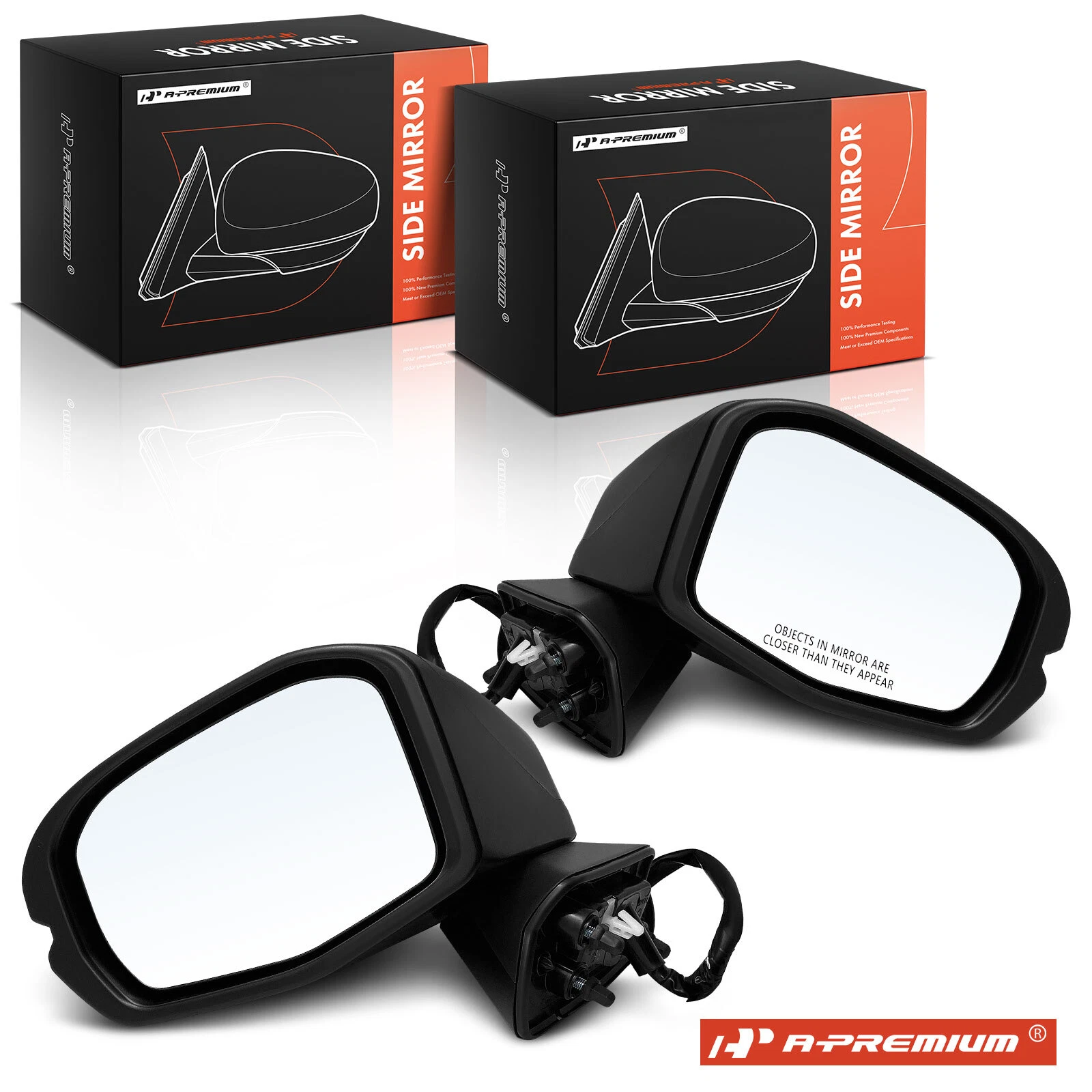 A-Premium Pair Power Adjust Side Mirror w/ Manual Folding for Honda HR-V LX 2023