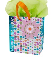 Hallmark Small Birthday Gift Bag With Tissue Paper (dots With Flowers 6.5 By ... on sale Hallmark Small Birthday Gift Bag With Tissue Paper (dots With Flowers 6.5 By ... on sale