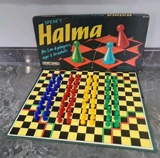 Vintage Spear’s Halma Board Game Complete Retro Strategy Game 2–4 Players 1972