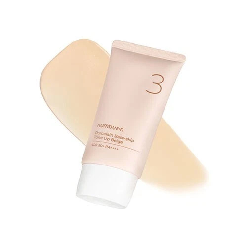 numbuzin No.3 Porcelain Base-skip Tone Up Beige 50ml
