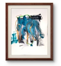 Aleph Original Art 14 14x11  Abstract Expressionism On Paper