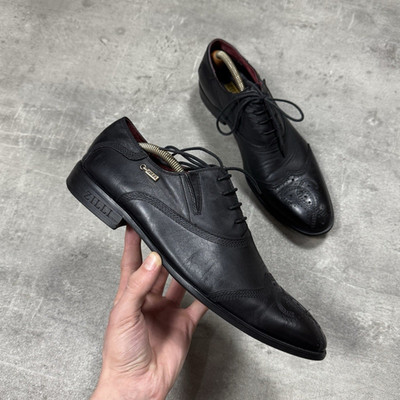 Zilli Herren Brogue Schnürschuhe Leder schwarz EU 41 Gummisohle