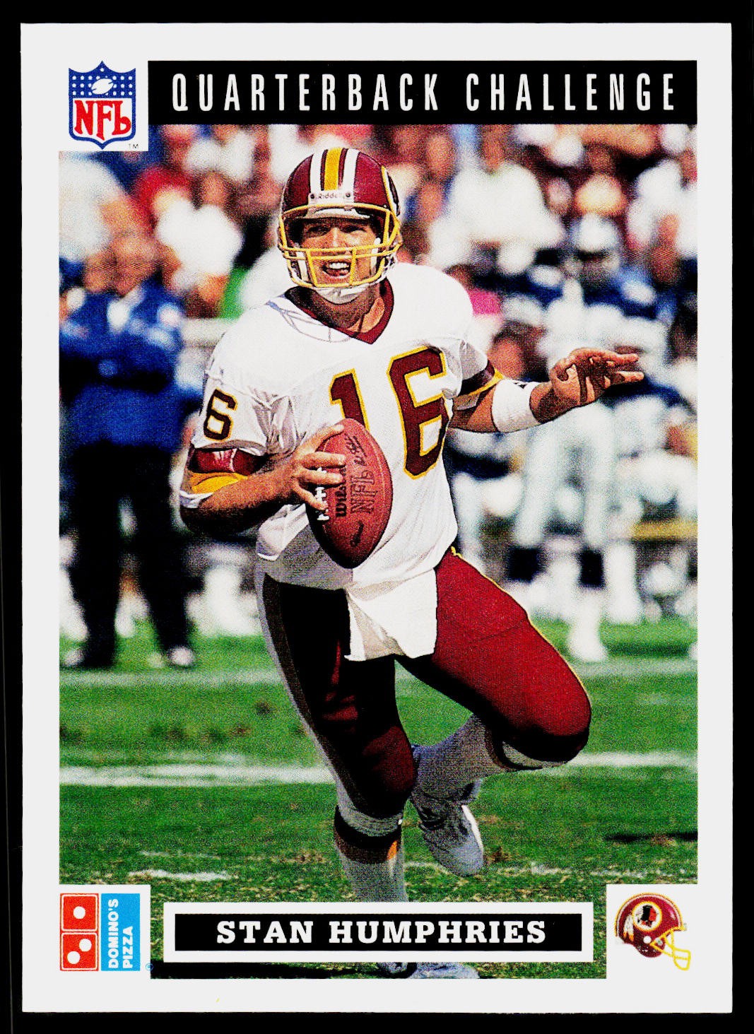 Stan Humphries, 1991 Upper Deck Domino's The Quarterbacks, #30, Washington,