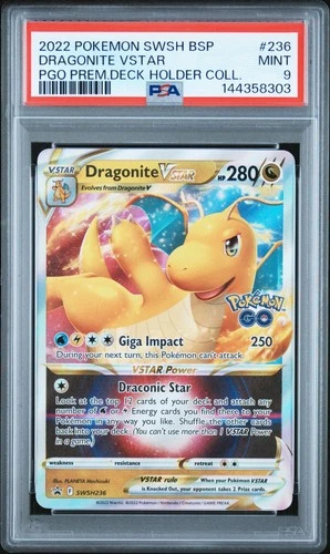 2022 POKEMON SWSH BLACK STAR PROMO #236 DRAGONITE VSTAR PSA 9