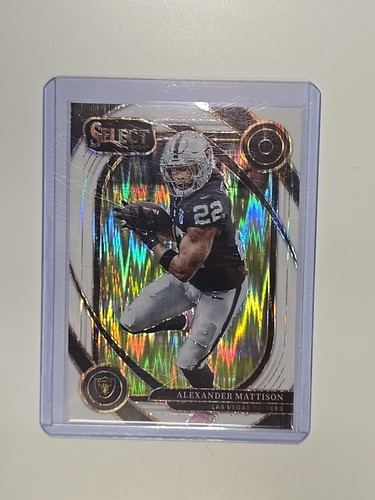 2024 Select #204 Alexander Mattison Club Level White Shock 72/199 LV Raiders