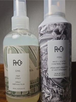 R+Co ONE Prep Spray 241ml & FOIL Frizz Control Spray 193ml Paraben-Free