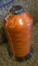 Coats Spool Thread 8x Nymo-ex. Bonded Nylon 75a Dark Orange 542968. 4400 Yds.