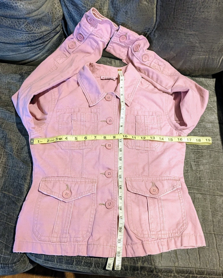 Chaqueta utilitaria Periscope rosa vintage envejecida talla junior pequeña Foto 2 de 4