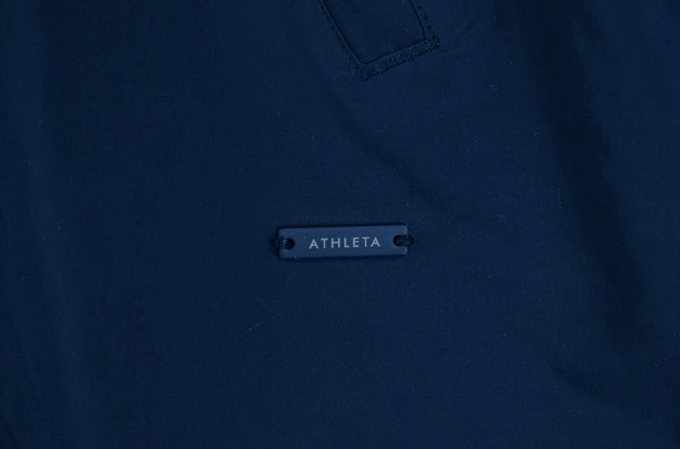 Chaqueta Athleta Para Mujer L Azul Marino Brumoso Resistente al Agua Cremallera Completa Abrigo con Capucha Foto 3 de 4