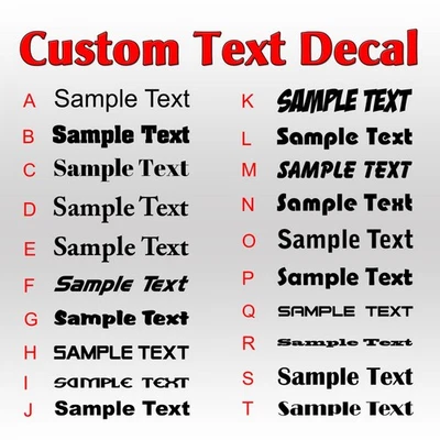 Custom text die-cut no background Lettering name car decal Vinyl waterproof v3 - Image 1 of 3