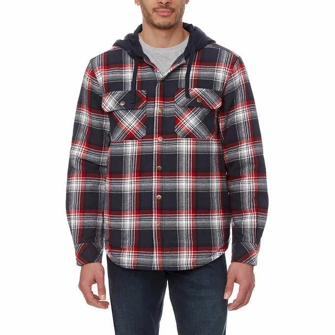 Legendary Outfitters Men’s Quilted Flannel Shirt Jacket Hooded Plaid Midweight
Opens in a new window
