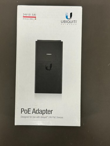 Ubiquiti Networks 24V Poe Adapter & Injector - Black (POE-24-12W) 33222AM