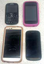 Lot of 4 Vtg Smart Phones. Samsung, LG UNTESTED