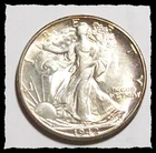 1942-D WALKING LIBERTY HALF DOLLAR Light Tone Lustrous Choice BU #10D48  SILVER