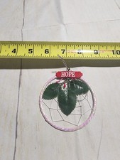 Dreamcatcher Christmas Tree Ornament 3" diameter HOPE holly Lakota