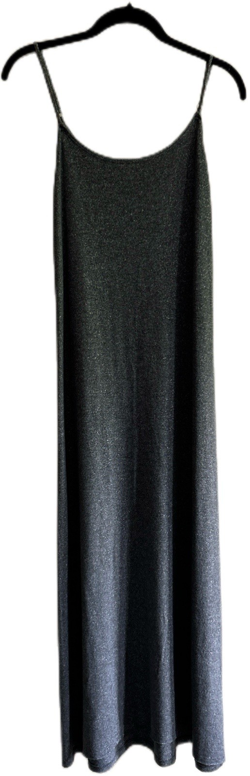 Bleusalt Slip Maxi Dress Grey W Metallic Threading $165 Size 1/S