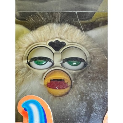 2001 Hasbro Tiger Furby Tan Cream NIB Talking Toy C276A New Green Eyes Rare VTG