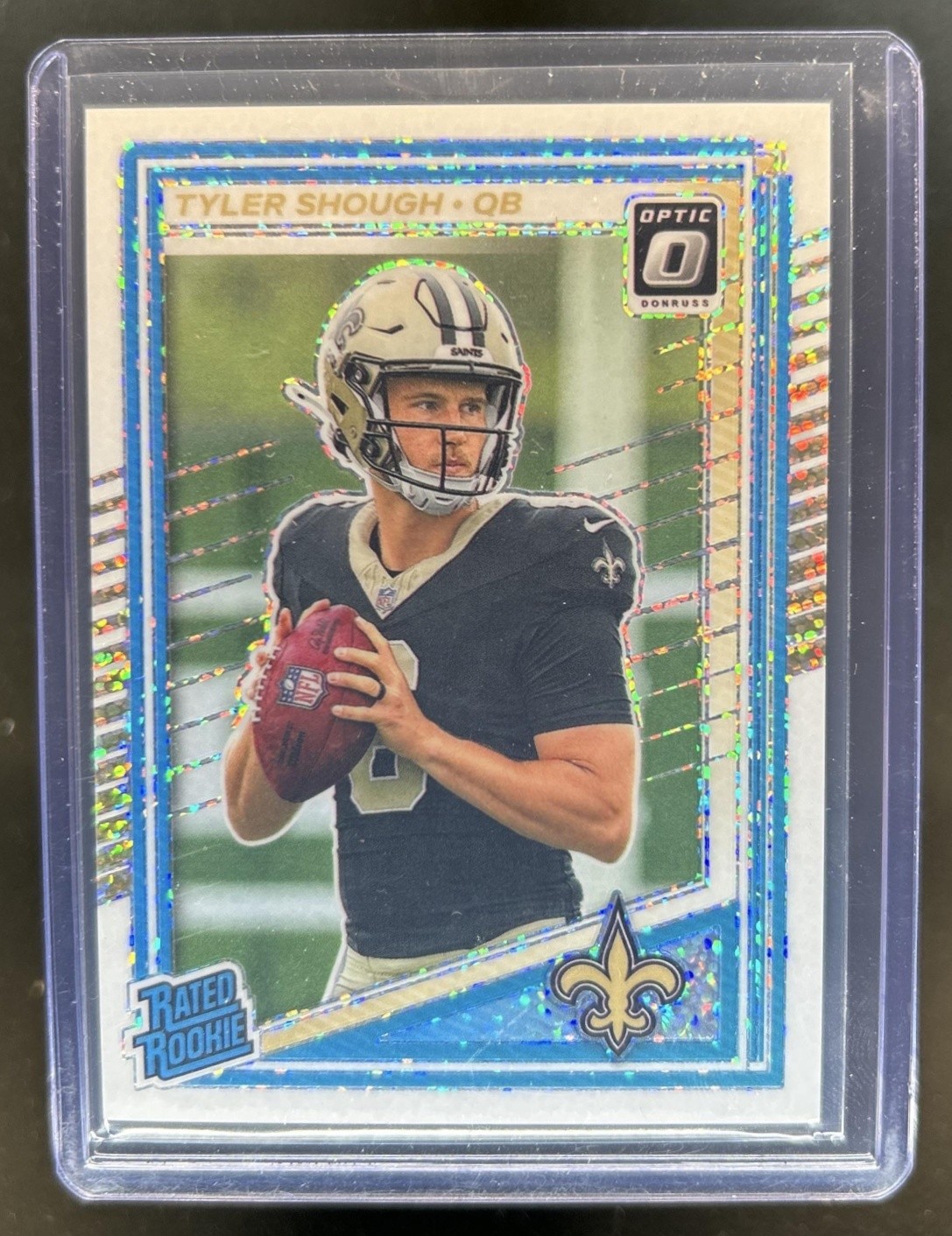2025 Panini Donruss Optic Tyler Shough Rated Rookie SSP White Sparkle Prizm #223