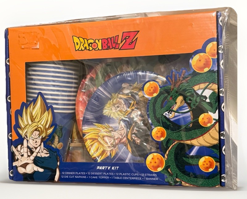 Dragon BallZ Birthday Party LOT Of 3 Kits NIB Anime Plates Cups Banner Napkins