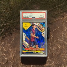 2024-25 Topps Finest UCC Barcelona RC Toni Fernandez Blue Lava /150 PSA 10