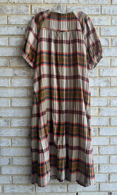 free people plaid maxi dress Free People Sadie Plaid Maxi Dress in Natural Combo