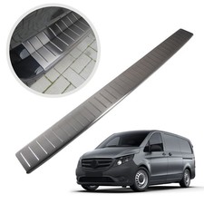 Ladekantenschutz für Mercedes V-Klasse (W447) 2014- Schwarz Gebürstet