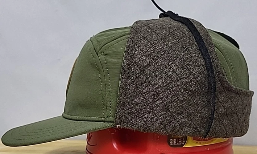 Gorro de invierno verde lana nailon solapa oreja Wilderness talla mediana Wilderness Div Foto 2 de 4